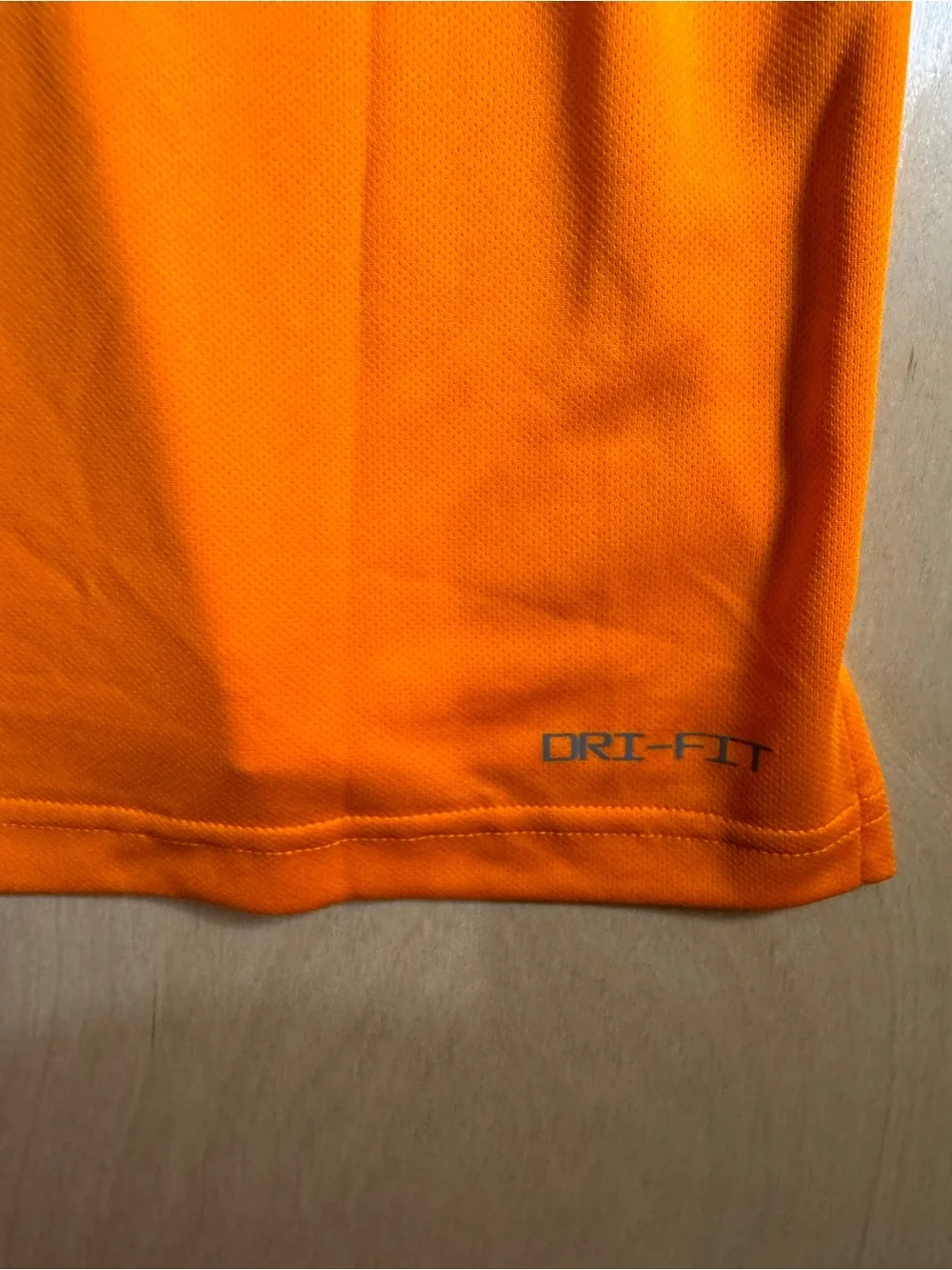 Nike Men's Bright Orange Polo with White Trim and Sleeve Logo Size Medium
